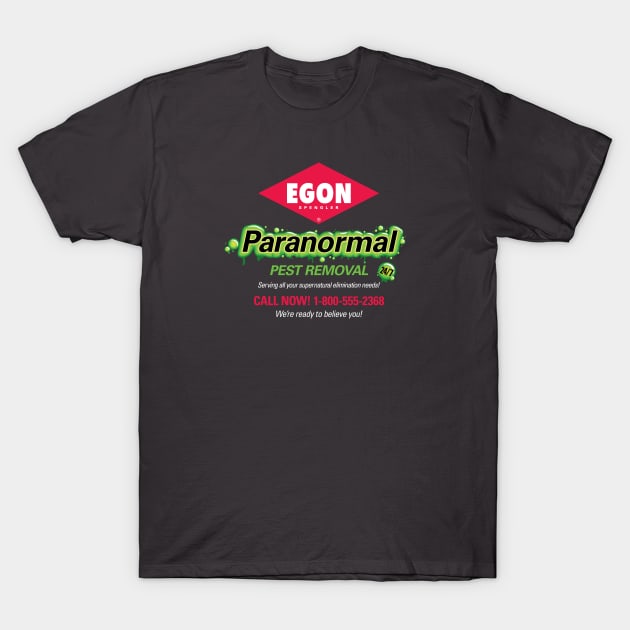 Egon Paranormal Pest Removal T-Shirt by SaltyCult